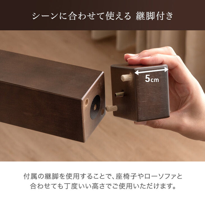 ［120×80］こたつ 2点セット ハイグロス天板 速暖2秒 600W ハロゲンヒーター 継脚 長方形 鏡面〔00100458〕