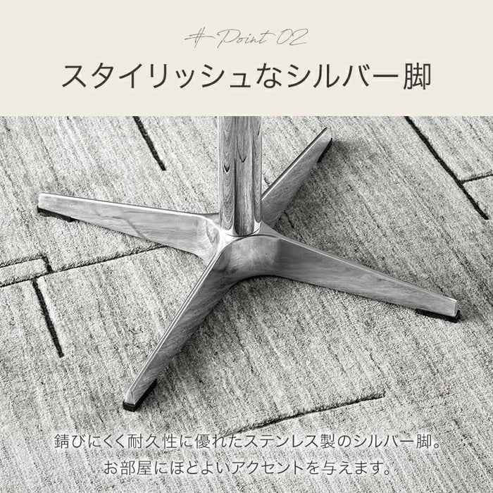 【新発売記念プライス】［70cm］円形 カフェテーブル 1本脚 コンパクト〔03300001〕