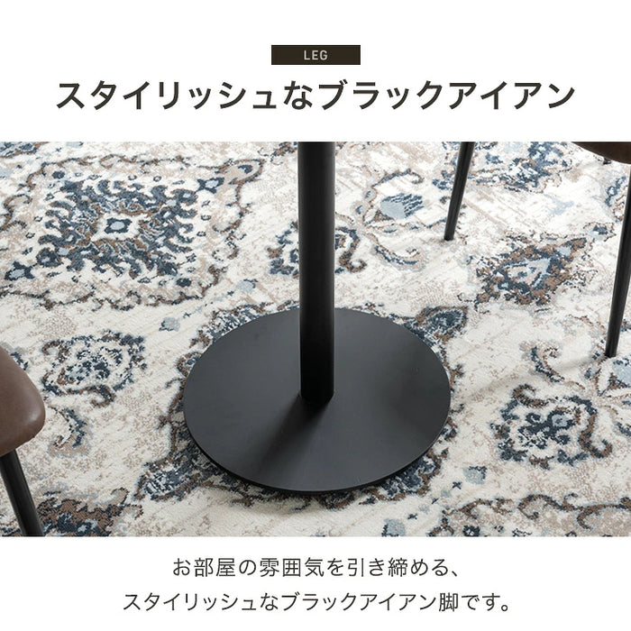 ［60cm］カフェテーブル 円形 正方形 天然木 1本脚 コンパクト 北欧〔03300007〕