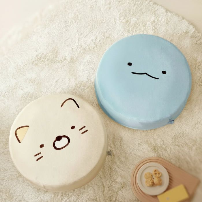 すみっコぐらし クッション 洗えるカバー 日本製 円形 フロアクッション 座布団 ラウンドクッション〔04400004〕