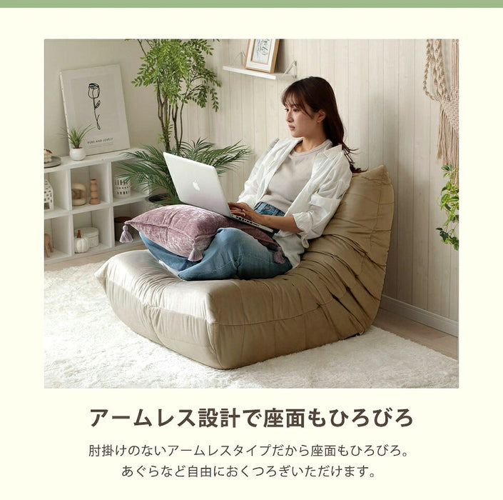 ［1P］デザイナーズ ソファ ベロア調 圧縮梱包 コンパクト 1人掛け ウレタン〔04400007〕