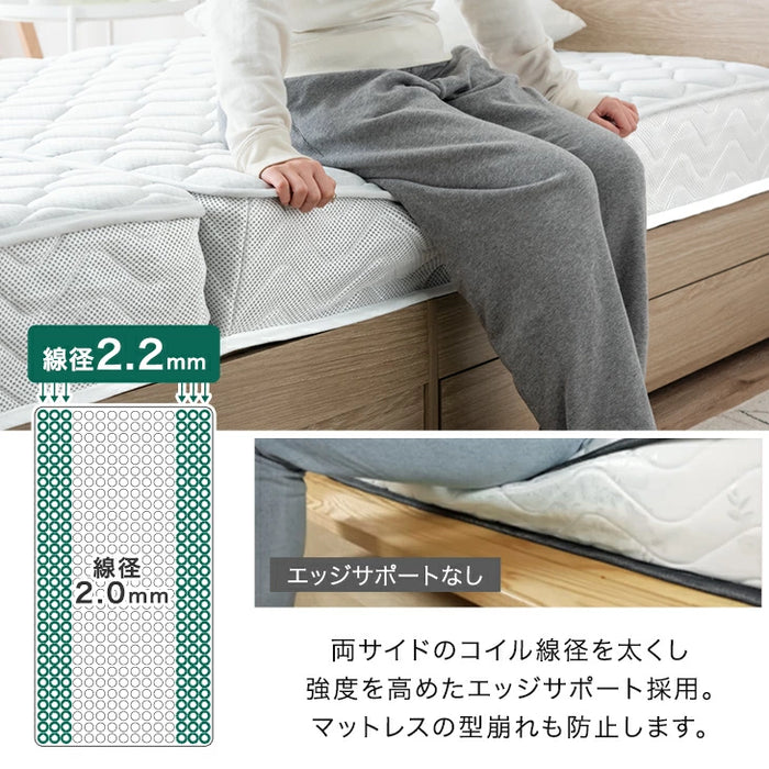 ［ダブル］RENEW ポケットコイルマットレス 三つ折り 極厚20cm 体圧分散 メッシュ 通気性 ウレタン トリプルエッジサポート 圧縮 折りたたみ〔05190005〕
