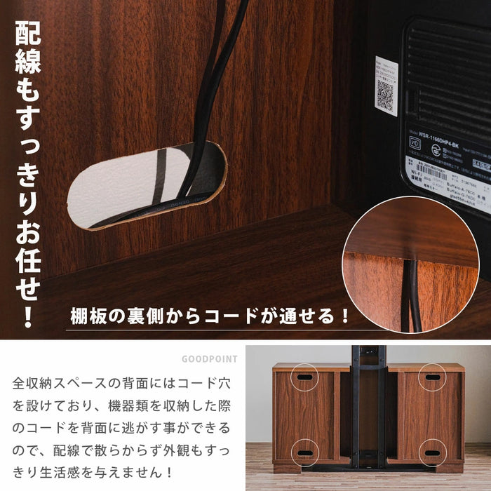 [幅120cm] サイドボード テレビスタンド専用 ラック 収納 石目調 薄型【超大型商品】〔07100000〕