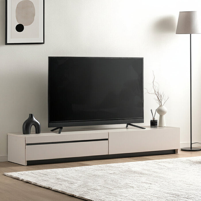 ［幅180cm］テレビ台 完成品 木製 ロータイプ  収納【超大型商品】〔07100014〕