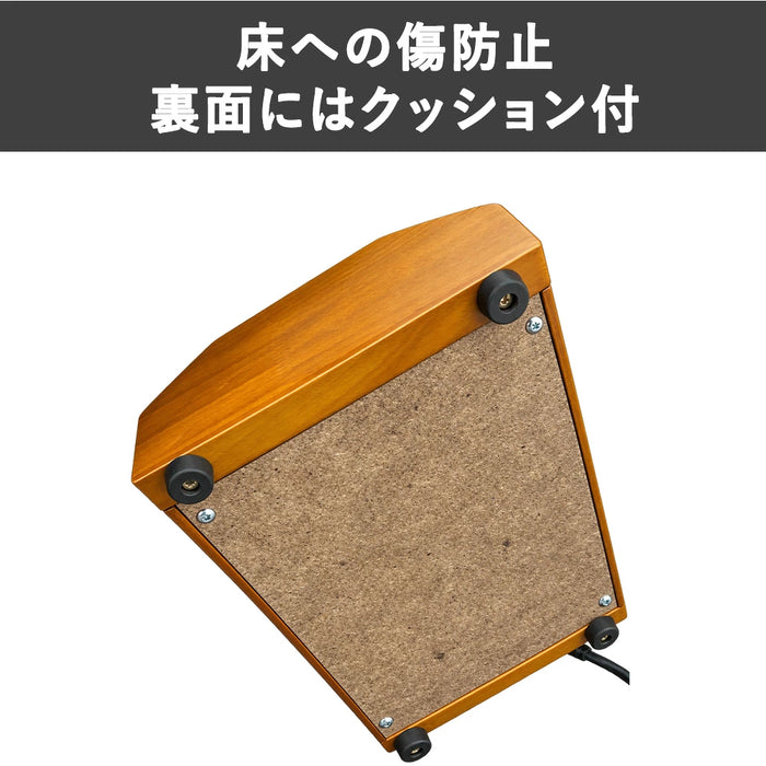 木枠フットヒーター 幅32cm 80W 中間スイッチ付 石英管ヒーター 温度調節〔09040147〕