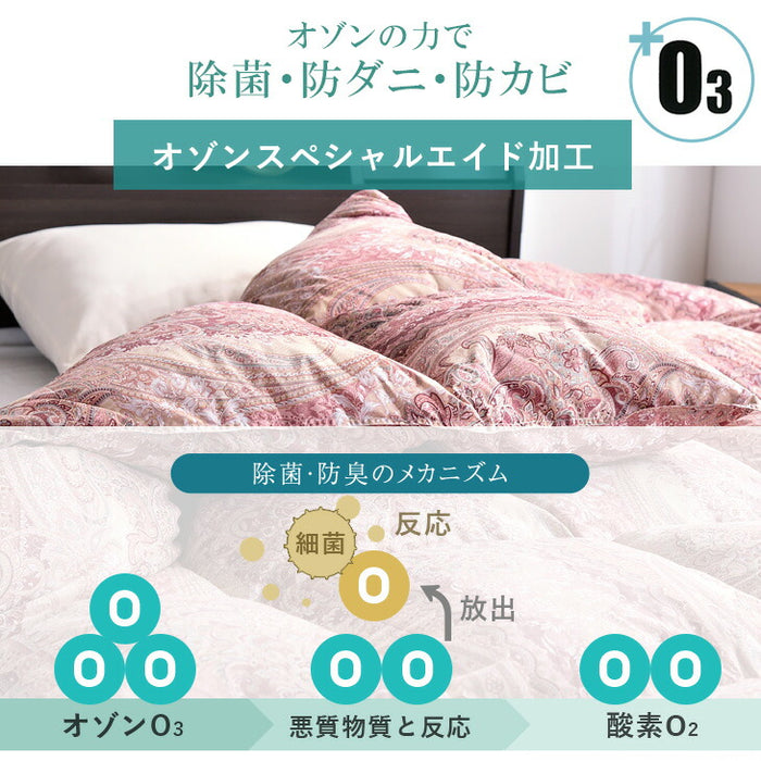[シングル] 大増量1.3kg 羽毛布団 ホワイトグースダウン93％ CILゴールドラベル 二層キルト 400dp以上 かさ高165mm以上 7年保証 日本製 〔10119043〕