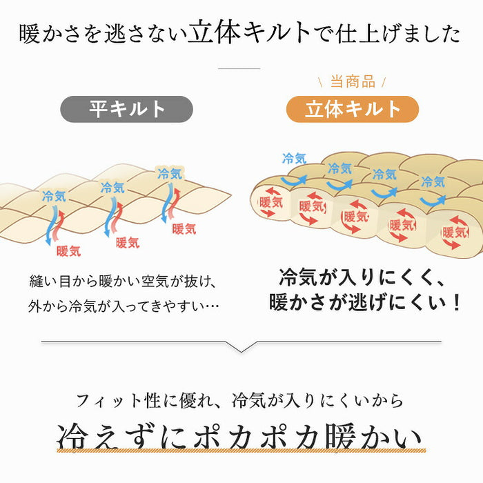 《2026スペシャル》［ダブル］羽毛布団 洗える ダックダウン90％ 立体キルト 380dp以上 日本製 軽量 暖かい〔11100461〕