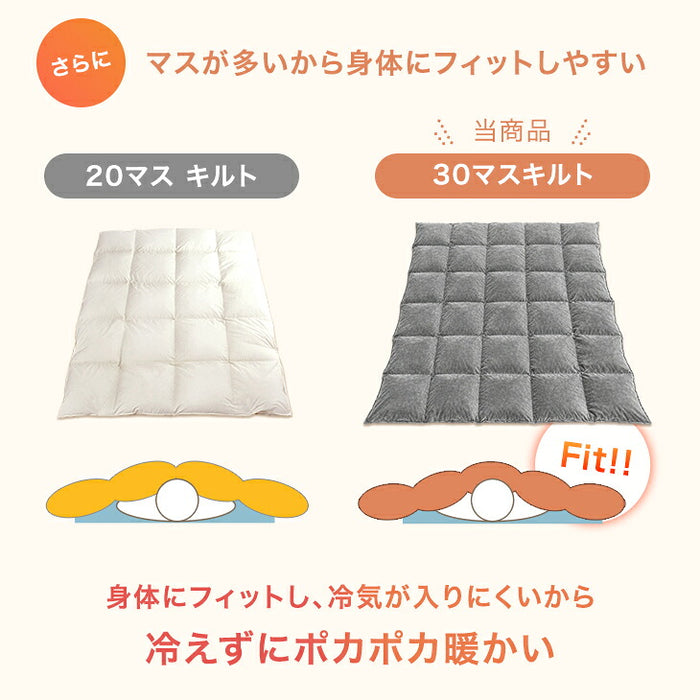 【新発売記念プライス】羽毛×毛布 UMOFU 掛け布団 吸湿発熱 フランネル 合掛け ホワイトダックダウン50％ 洗える〔11100474〕