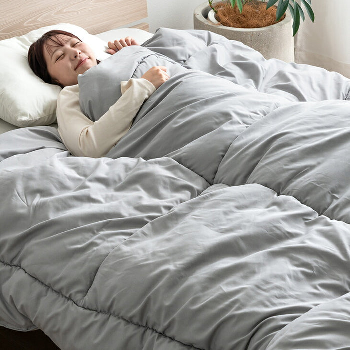 【新発売記念プライス】［ダブル］FUWA WARM 掛け布団 吸湿発熱 洗える 軽量 日本製 暖かい〔11100477〕