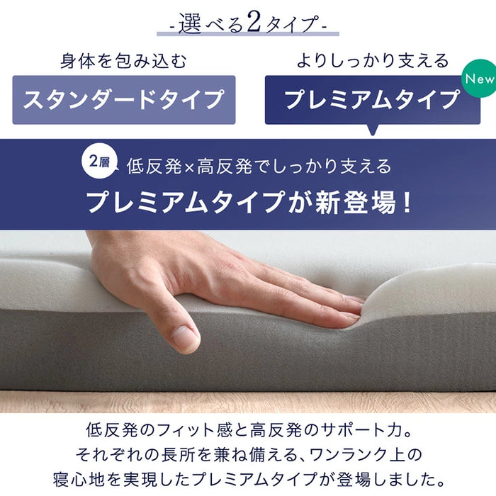 ［ダブル］低反発マットレス スタンダードタイプ 厚み8cm 洗えるカバー付 低反発 高反発 ウレタン マットレス〔13810006〕