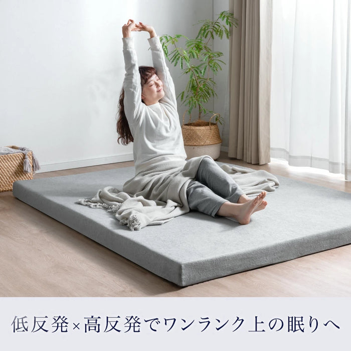 ［ダブル］低反発マットレス スタンダードタイプ 厚み8cm 洗えるカバー付 低反発 高反発 ウレタン マットレス〔13810006〕