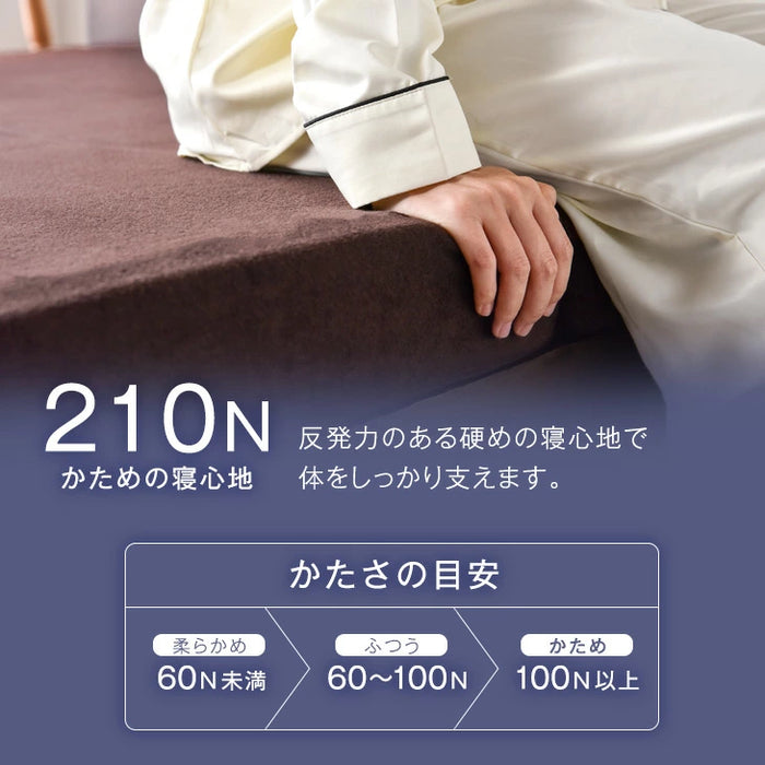 《シリーズ累計230万枚突破》［ダブル］ワンランク上の高密度30D 「純」高反発マットレス 安心のエコテックス 3つ折り 極厚10cm 210N 折りたたみ 三つ折り マットレス〔13810042〕