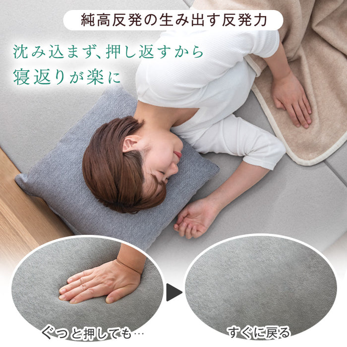 《シリーズ累計230万枚突破》［ダブル］ワンランク上の高密度30D 「純」高反発マットレス 安心のエコテックス 3つ折り 極厚10cm 210N 折りたたみ 三つ折り マットレス〔13810042〕
