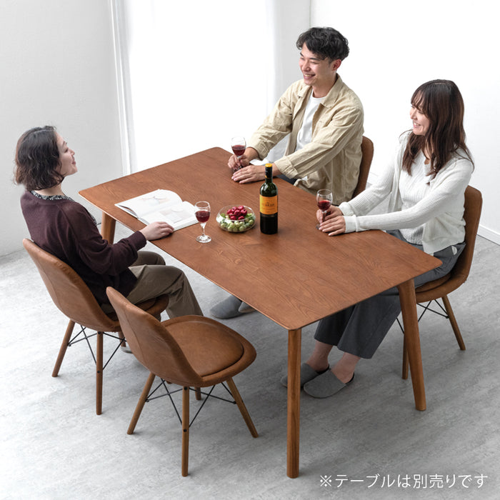 ［単脚］ イームズチェア クッション付 ダイニングチェア ソフトレザー DSW〔14810045〕