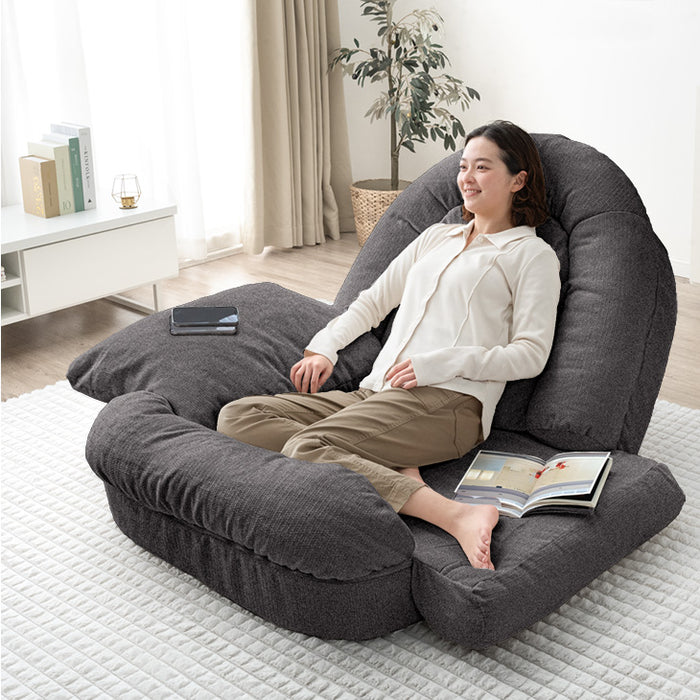 ≪ZIP!とぼる部屋で紹介≫ ヒナに転生(R) 3way ソファベッド 18段階ギア 洗えるカバー 折りたたみ 1人掛け クッション付 座椅子〔15210180〕