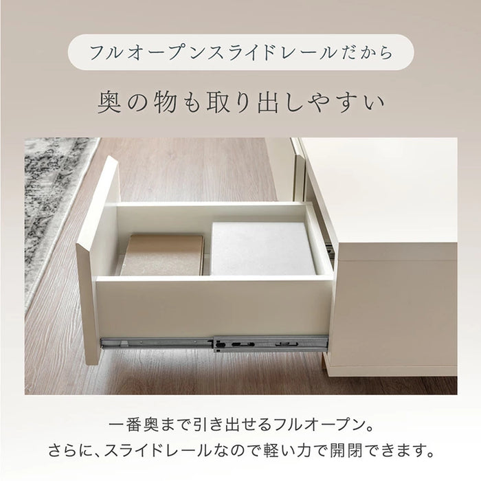［幅120］テレビ台 完成品 日本製 引き出し収納 スライドレール ローボード 北欧【超大型商品】〔17000001〕