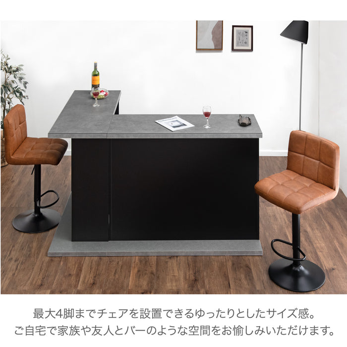 ［幅120］セラミック バーカウンター 完成品 日本製 キッチンカウンター 国産 間仕切り カウンターテーブル【超大型商品】〔17100011〕