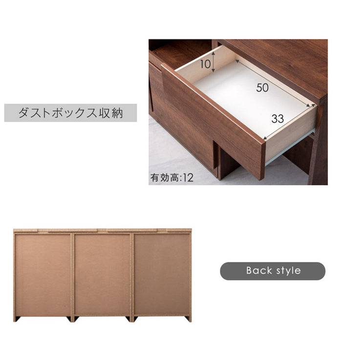 ［幅180］ 組み替えOK ゴミ箱収納 キッチンカウンター 日本製 完成品 木製【搬入設置込み】【超大型商品】〔99994404〕