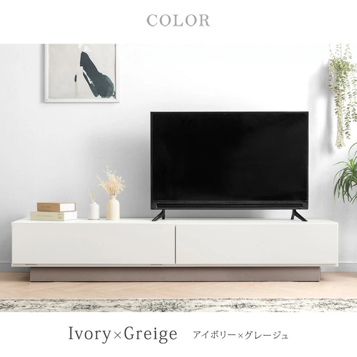 ［幅180］テレビ台 完成品 日本製 大川家具 ローボード 引き出し 収納 ツートン バイカラー おしゃれ【超大型商品】〔17100083a〕