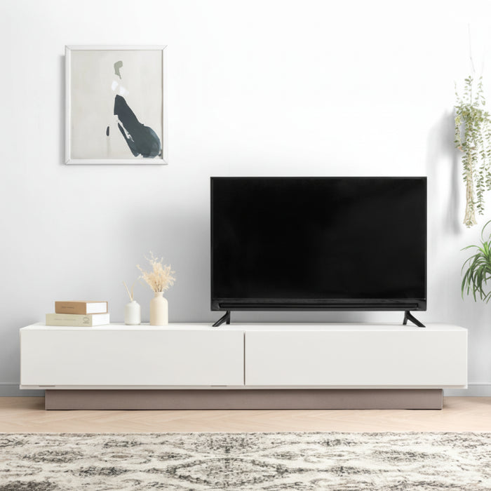 ［幅180］テレビ台 完成品 日本製 大川家具 ローボード 引き出し 収納 ツートン バイカラー おしゃれ【超大型商品】〔17100083a〕