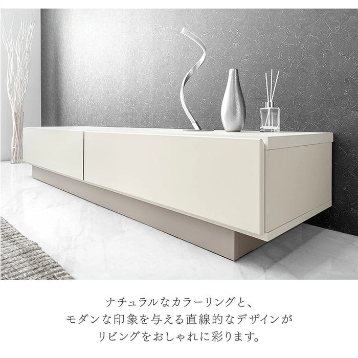 ［幅180］テレビ台 完成品 日本製 大川家具 ローボード 引き出し 収納 ツートン バイカラー おしゃれ【超大型商品】〔17100083a〕