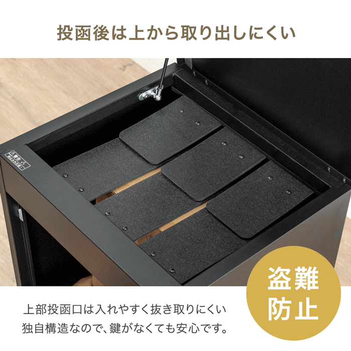 LIVBOX ーリブボックスー 宅配ボックス 押し込み式 大容量 137L 鍵付き 指示マグネット付き 防水 脚付き〔17600168a〕