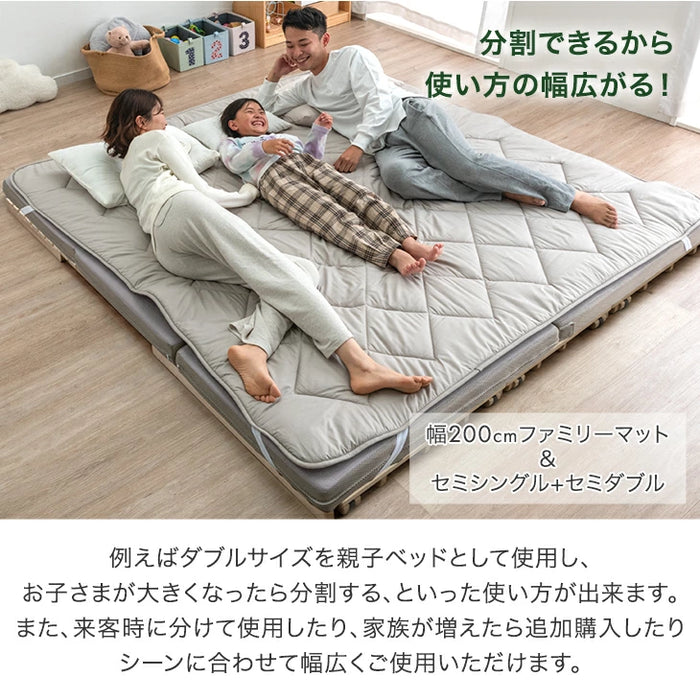 ［セミダブル］ 3つ折りすのこベッド 頑丈タイプ 桐 すのこマット カビ対策 湿気対策 ベッド すのこ〔17600188〕