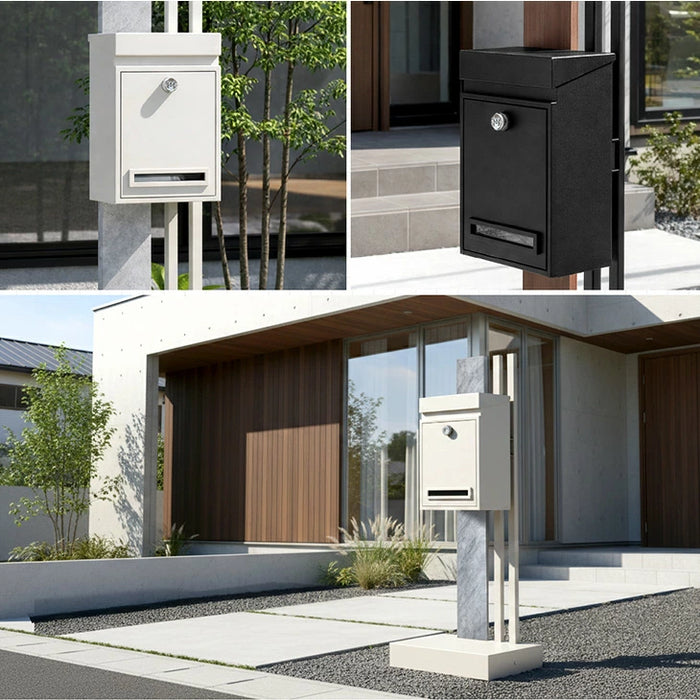 LIVPOST ーリブポストー 門柱 ポスト 置き型 スタンドポスト 門柱ポスト 郵便ポスト 新聞受け A4 鍵付き ダイヤル式 防水 屋外〔17600204〕