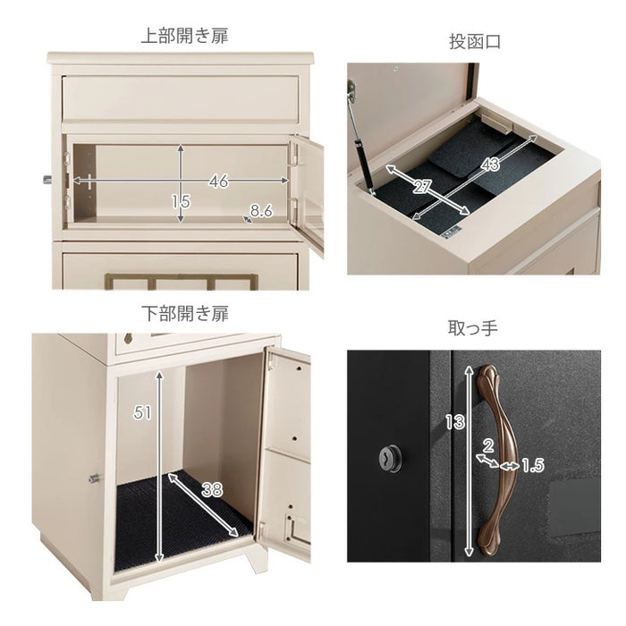 LIVBOX ーリブボックスー 宅配ボックス 押し込み式 複数投函 OK 大容量 100L LIVBOX プッシュキー 一戸建て用〔17600208〕