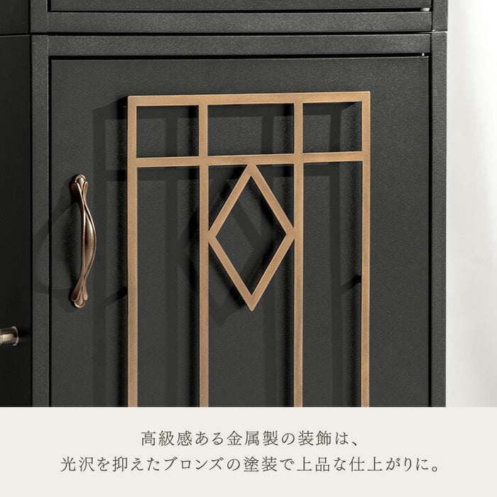 LIVBOX ーリブボックスー 宅配ボックス 押し込み式 複数投函 OK 大容量 100L LIVBOX プッシュキー 一戸建て用〔17600208〕