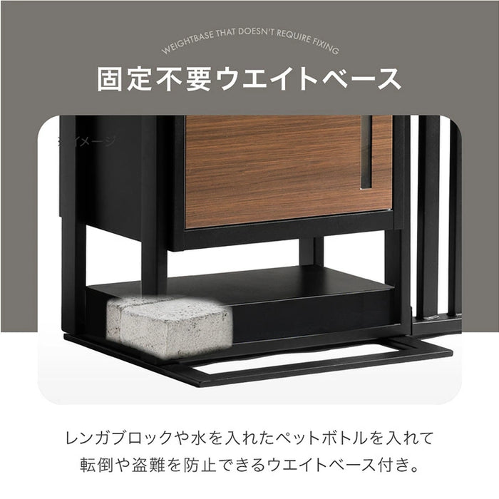 LIVBOX ーリブボックスー 門柱 宅配ボックス ポスト 一体型 置き型 複数投函OK 大容量 101L ゼロリターン ダイヤル式 鍵付き 一戸建て用 置き配 盗難防止 屋外 防水 おしゃれ〔17600210〕