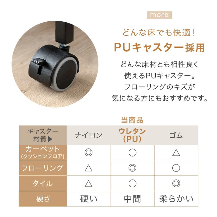 ［幅38cm］押入れ収納 キャスター付き 2段 大容量 高さ調節 スチール クローゼット収納〔17600213〕