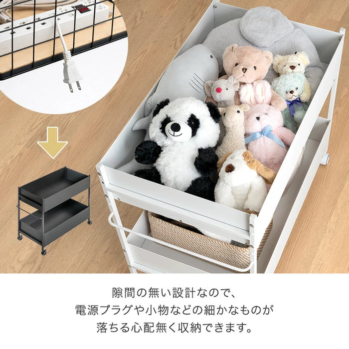 ［幅40cm］ 押し入れ収納 大容量 キャスター付き ラック ワゴン マルチラック〔17600216〕