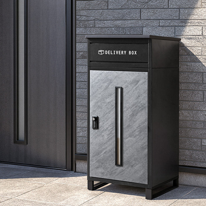 LIVBOX ーリブボックスー 宅配ボックス 押し込み式 複数投函OK 大容量 134L ゼロリターン ダイヤル式 鍵付き〔17600225〕