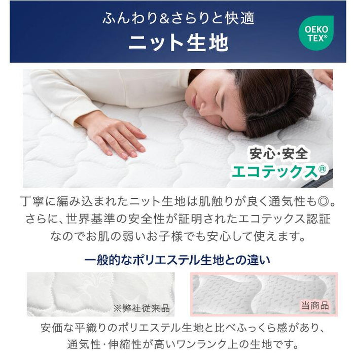 [セミダブル] 衣替え 大容量ベッド マットレス付き ポケットコイル USB 2コンセント 宮付き ベッドフレーム ベット〔99900061〕