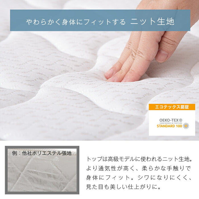 ［シングル(幅97cm)・パレット8枚］パレットベッド マットレス付き 極厚22cm ポケットコイル 天然木パイン すのこベッド〔17620178〕
