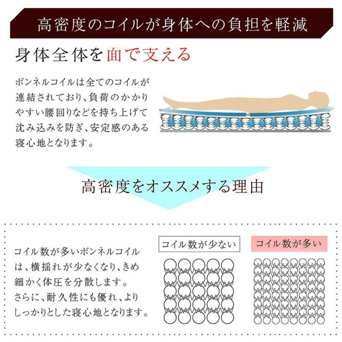 ［ダブル］収納付きベッド ボンネルコイルマットレス付き スマホスタンド＆USB・コンセント付き おしゃれ〔73400012〕