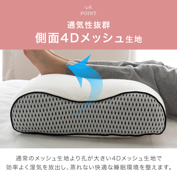 寝落ち姫の足枕 ポケットコイル＆低反発 枕 洗えるカバー 独自構造 防ダニ 抗菌 高さ調整〔17810134〕