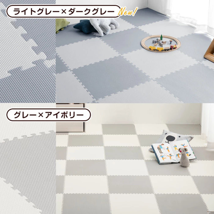 ≪144万set突破≫［3畳］ジョイントマット 16枚 大判59cm 1級防音 抗菌 防臭 7物質検査 床暖房対応 おしゃれ プレイマット〔18700011〕