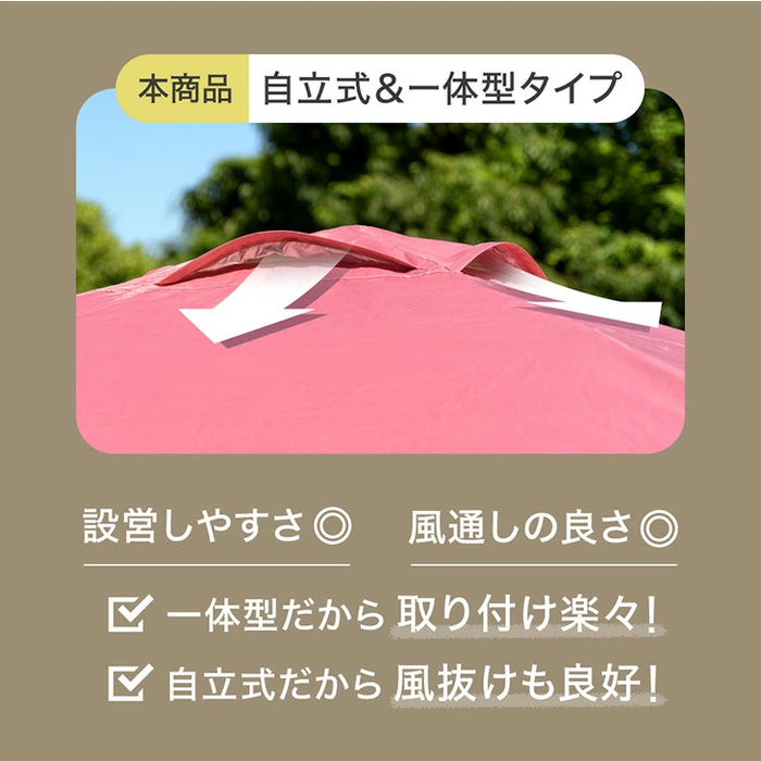 《シリーズ累計16万枚突破》［3×3m］ワンタッチタープテント 風に強い 本体のみ UV 耐水 収納バッグ付 収納ケース 1年保証〔19000010〕
