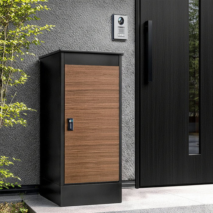 LIVBOX ーリブボックスー 宅配ボックス 大容量137L 複数投函OK ゼロリターン ダイヤル錠 戸建て おしゃれ 防水 盗難防止 土台付き 印鑑入れ〔17630126〕