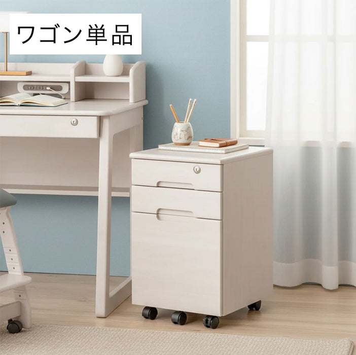 【アウトレット・ワゴン単体】天然木 デスクワゴン 単品 キャスター付き 〔5060001702〕