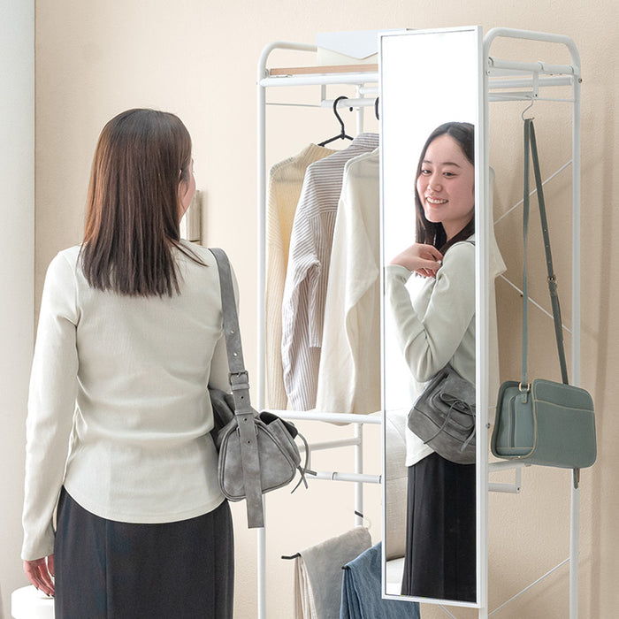 ［幅25cm］当店組み替えハンガーラック専用 鏡 単品 【商品番号：86700003専用】〔86700005〕