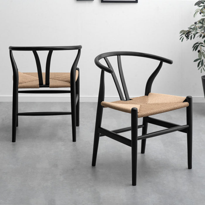 ［単脚］ペーパーコード ダイニングチェア 完成品 天然木 椅子 おしゃれ 北欧 木製〔80500013〕