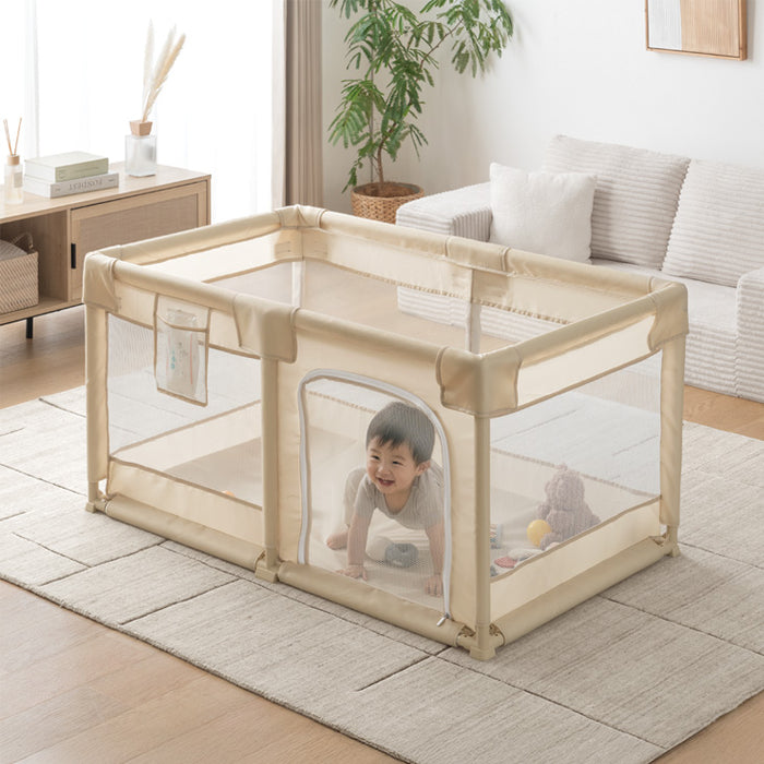 【新発売記念プライス】［70×120cm］メッシュ ベビーサークル ハイタイプ 高さ65cm 軽量 収納 長方形〔24610063〕