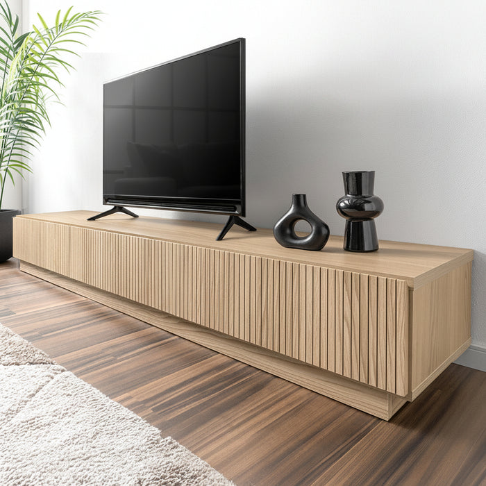 ［幅210cm］テレビ台  国産 完成品 収納 ローボード テレビボード TV台 木目調 石目調 大川家具【超大型商品】〔20010017〕