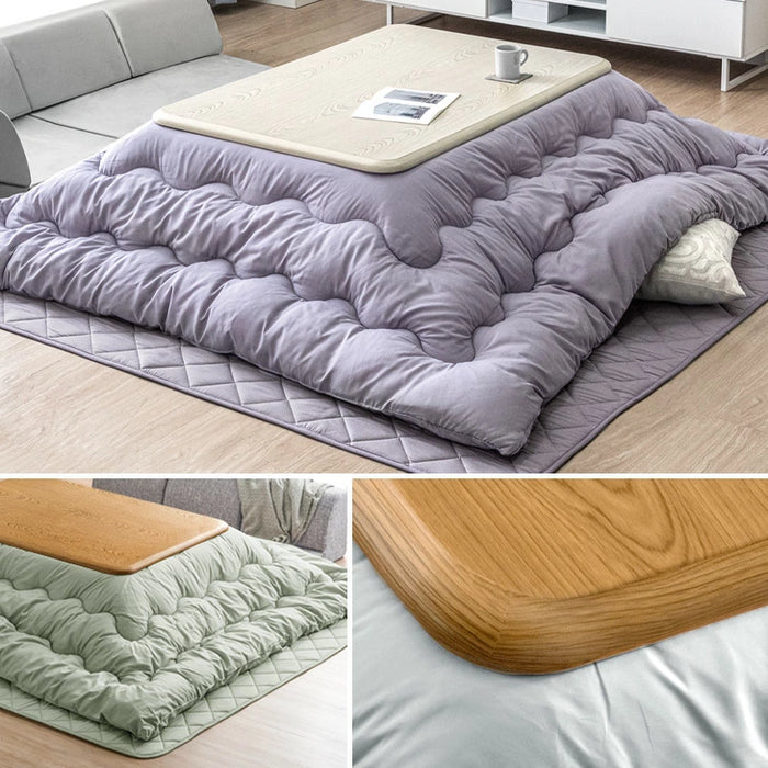［3点セット］［フランネル］ 傷に強いUV天板 こたつ 120×75 こたつテーブル + こたつ掛敷布団〔21310010〕