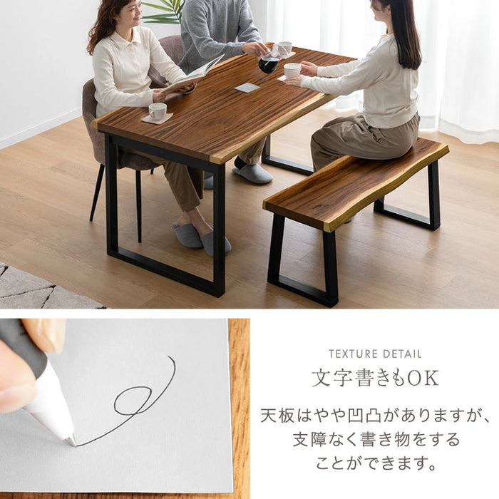 ［幅140］ダイニングテーブル 単品 4人掛け 長方形 木製 耳付き天板 テーブル【搬入設置込み】【超大型商品】〔99908253〕