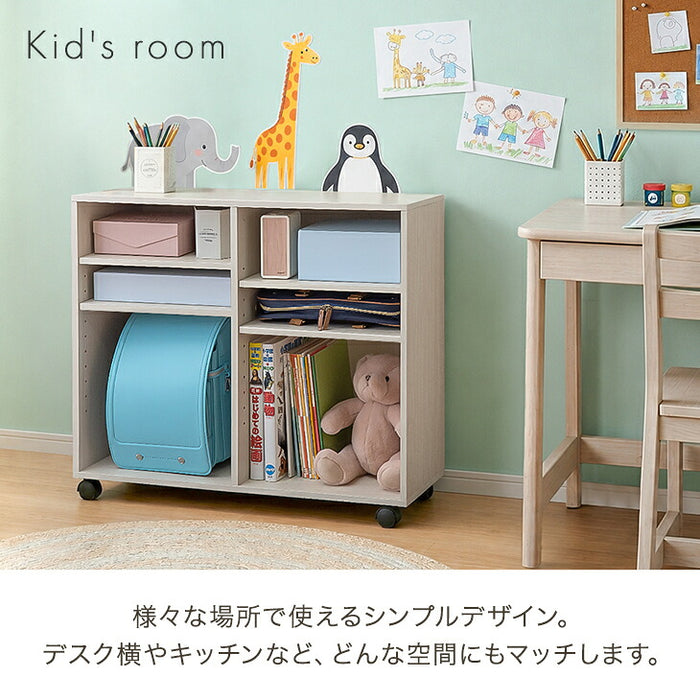 【復活記念プライス】［幅24cm］押入れ収納 キャスター付き 幅24 奥行78 大容量 木目調 石目調 可動棚 スリム ワゴン マルチラック オープンラック〔21310166〕