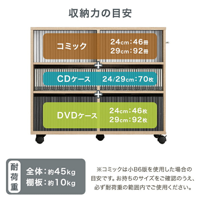 【復活記念プライス】［幅24cm］押入れ収納 キャスター付き 幅24 奥行78 大容量 木目調 石目調 可動棚 スリム ワゴン マルチラック オープンラック〔21310166〕